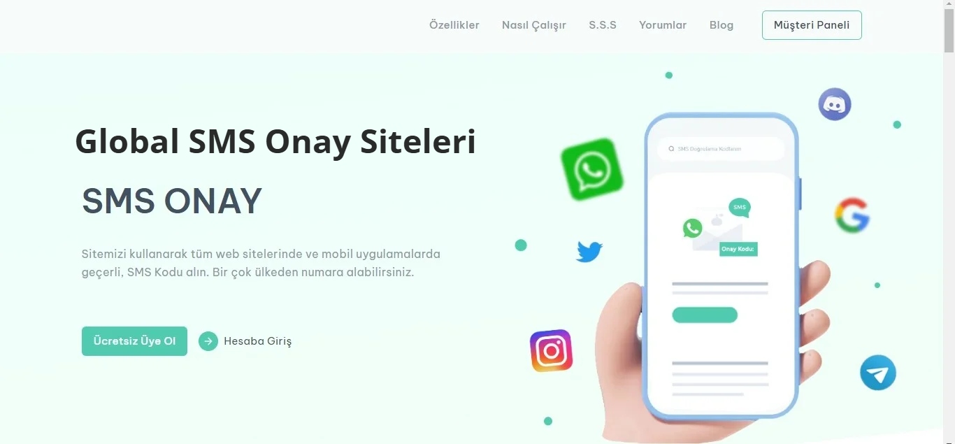 Ücretsiz SMS Onay Siteleri Global 2025